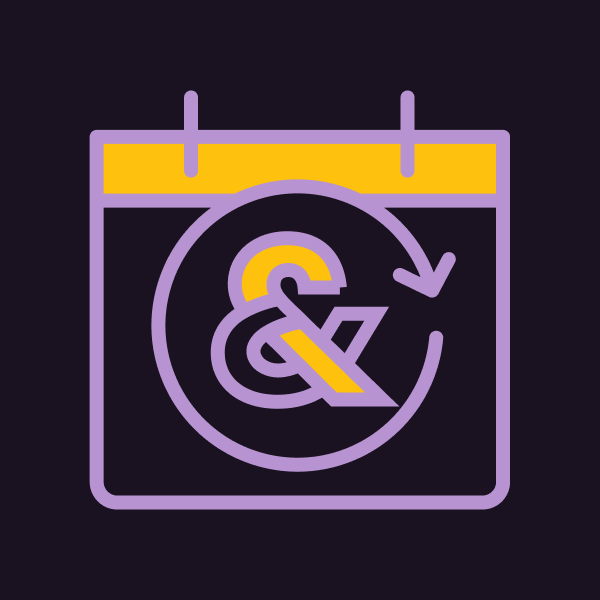 A calendar with an F&G ampersand in the center