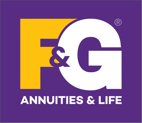 Full color F&G logo on purple background