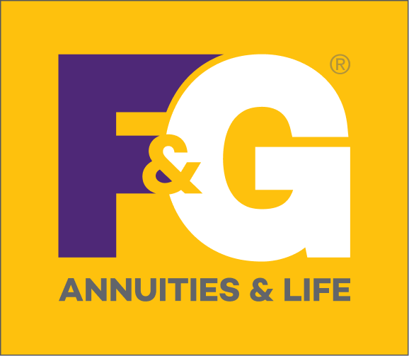 Full color F&G logo on yellow background