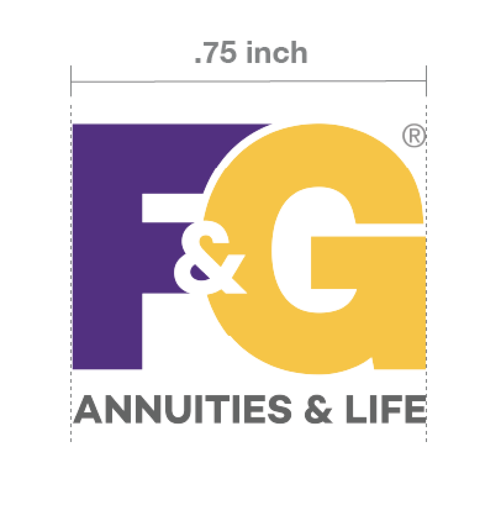 F&G logo with measurement