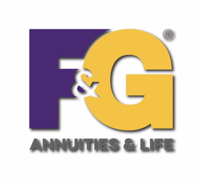 F&G logo with a drop shadow behind it