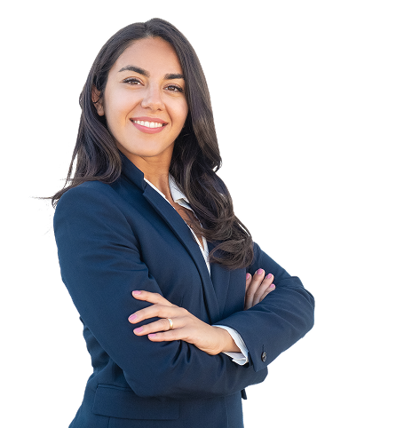 A headshot of a professionally dressed woman smiling